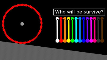 Escape Monters Circle + Fight The Worm - Marble Race in Algodoo