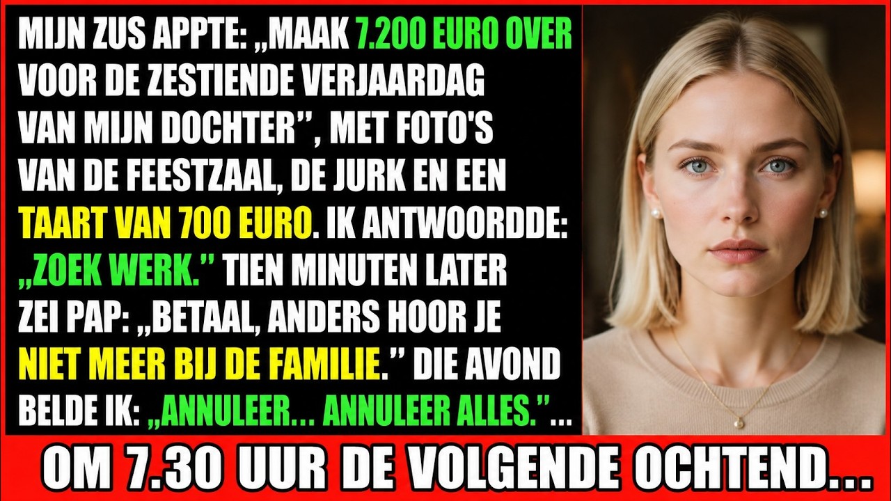 Op de verjaardag van mijn moeder schoof mijn zus een map naar me toe en zei hardop dat een kinderloze vrouw als ik eindelijk eens iets voor de familie mocht betalen. Ze had al mijn naam onder een...