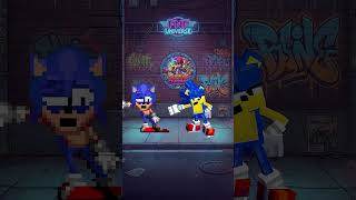 FNF Character Test Oh Uhm Sonic For Hire but Minecraft vs original - FNF Sonic Mods