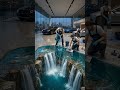 This 3D Waterfall Floor Looks Unreal 😱💦 #epoxyflooring