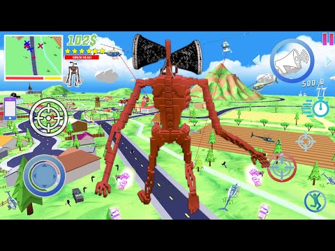 Playing Dude Theft Wars As A Siren Head..