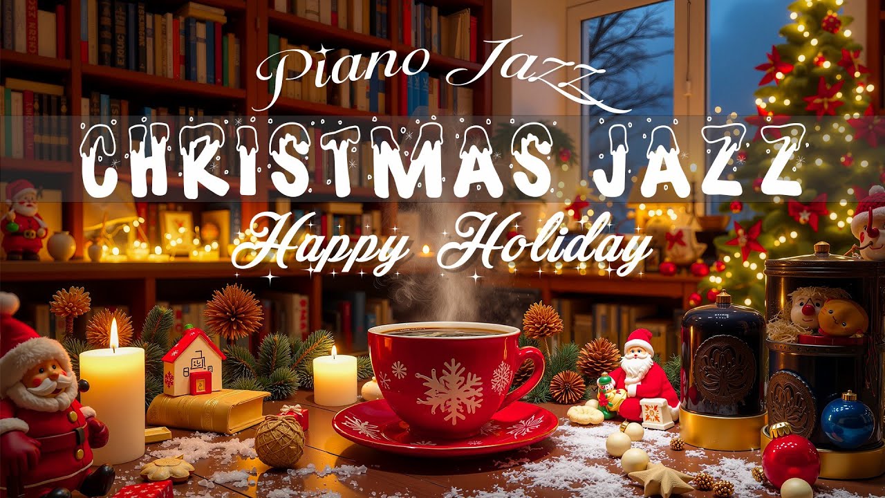 Christmas Jazz Piano ☕ Relaxing Holiday Music in a Cozy Room - YouTube
