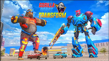 Gorilla Robot Transform: New Robot Wars Game 2022 - Android iOS Gameplay