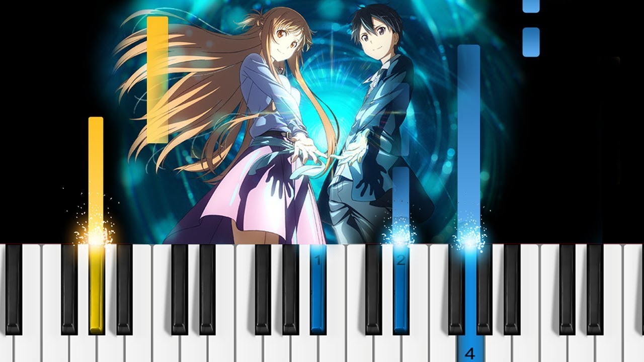 Sword Art Online Alternative Gun Gale Online Opening Ryuusei Easy Piano Tutorial Youtube