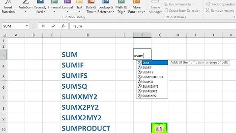 Sum Functions in Excel - SUMSQ, SUMXMY2, SUMX2MY2, SUMX2PY2 & SUMPRODUCT Calculations - Part 3