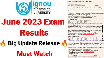 Ignou June 2023 Exam Results Big Update Release 🔥 December 2022 TEE Result 😱 Must Watch