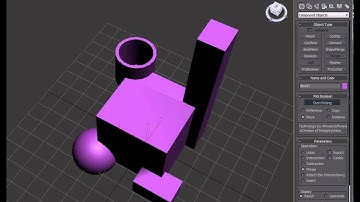 Autodesk 3DS Max 2010 How to use ProBoolean merge tutorial.avi