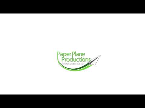 paper plane animation on white