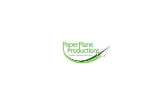 paper plane animation on white