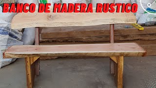 Banco de madera rústico FACIL DE HACER Carpinteria #BancodemaderaRustica 