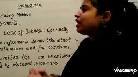 Information through Questionnaire and Schedule | Statistics | Class 11th | Collection of Data