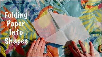ASMR Paper folding/Simple Origami (No talking) Tracing paper crinkles