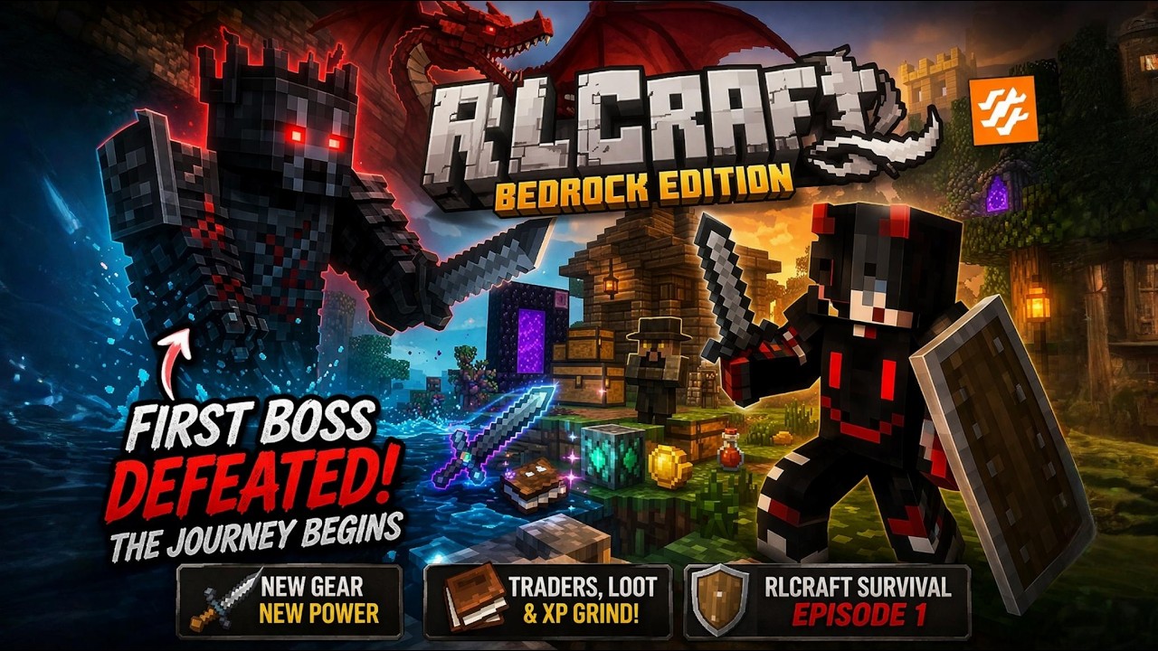 RLCraft Bedrock Episode 1 — The Journey Begins - YouTube