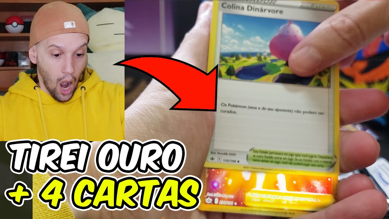 TIREI A CARTA RARA DOURADA GIRATINA VSTAR  CAPITÃO HUNTER CARTAS POKEMON  TCG 