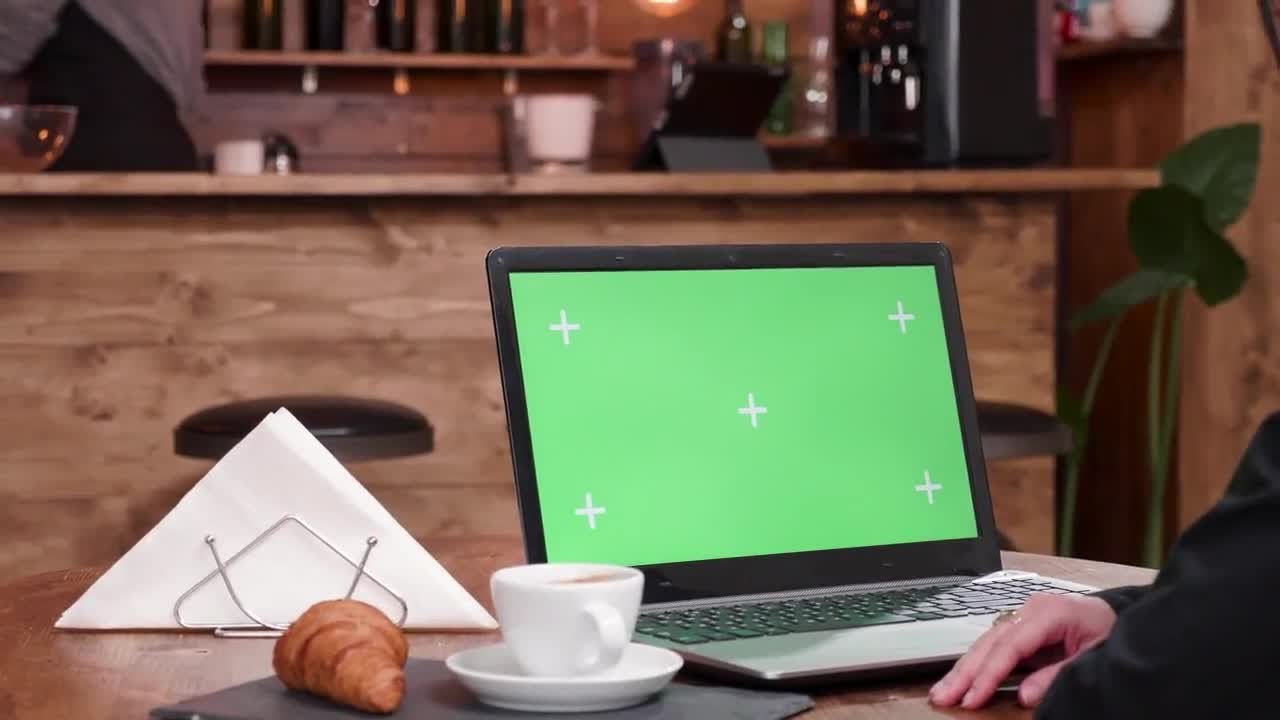 Green Screen On Laptop Stock Video YouTube