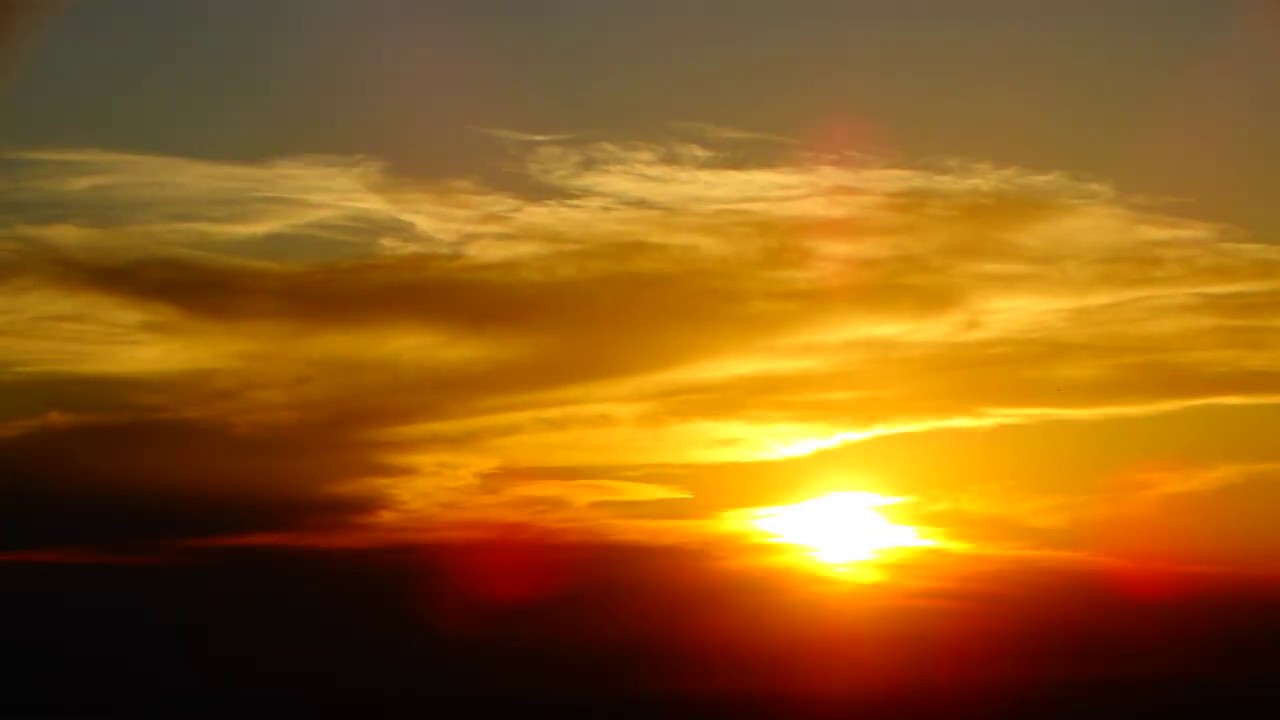 Sunset with clouds (timelapse)