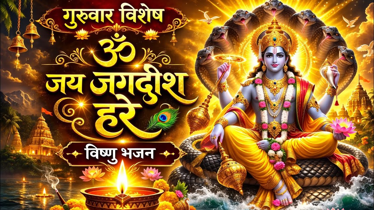 ॐ जय जगदीश हरे 🙏 गुरुवार विशेष विष्णु भजन | Om Jai Jagdish Hare