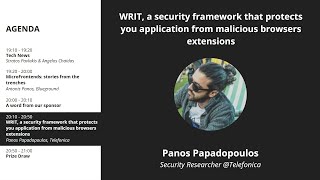 WRIT, a security framework that protects from malicious browser extensions - Panos Papadopoulos