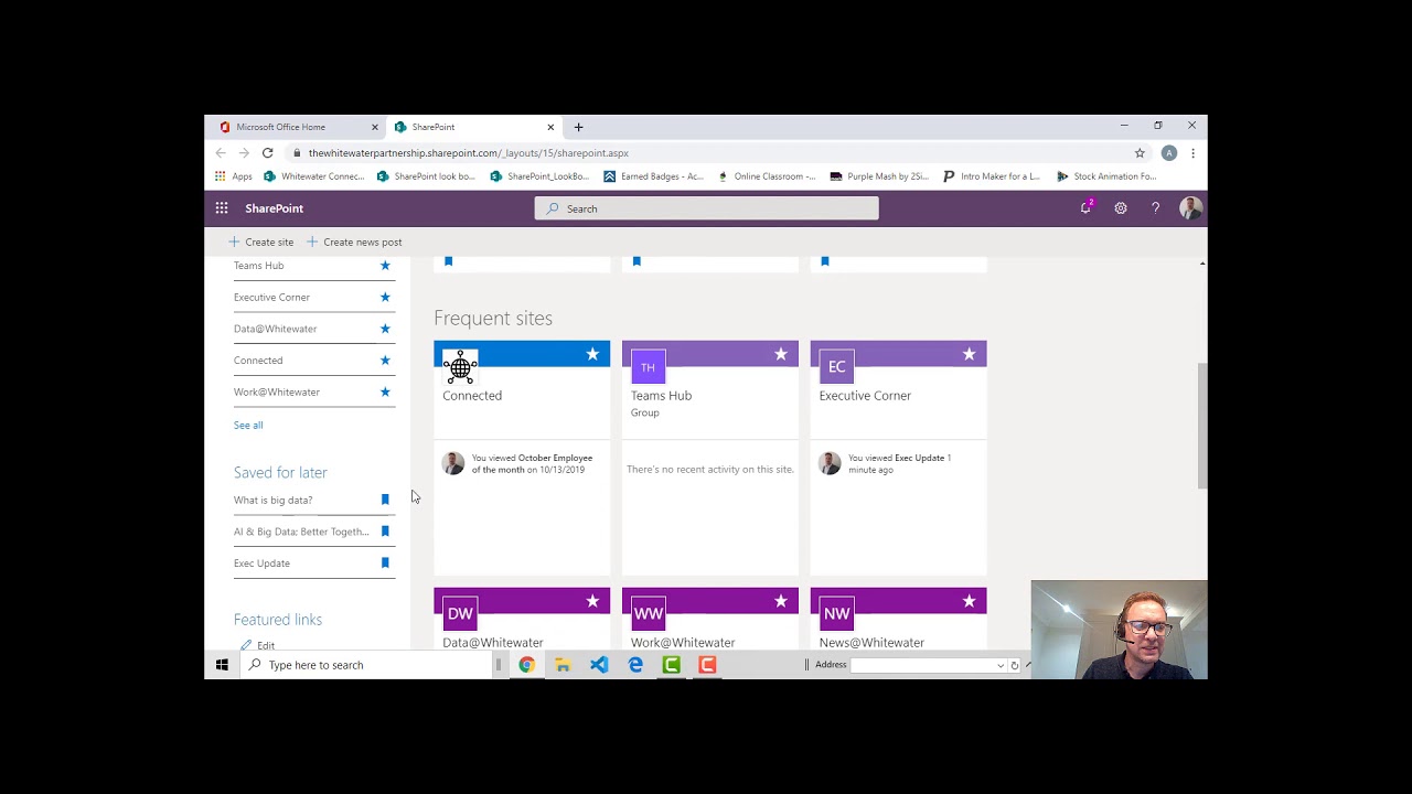 The SharePoint Online start page - YouTube