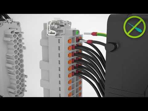 Install heavy duty connectors continuously without tools   HEAVYCON Click in