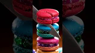💎 Gemstone Sand Macaron's Tower Cutting | #asmr #satisfying #trending #viral #shorts #mrbeast