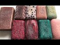 ASMR cutting soft breaded soap/ АСМР резка мягкого мыла в панировке из соли с лаком