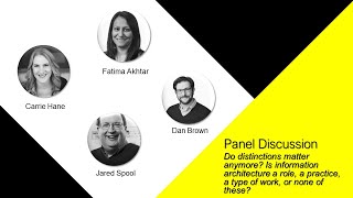 World IA Day DC 2020 - Panel - Do Distinctions Matter Anymore for Information Architecture