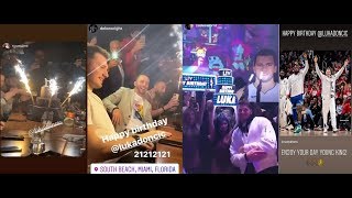 LUKA DONCIC CELEBRATE HIS 21st BIRTHDAY WITH TEAMMATES  \& FRIENDS IN SOUTH BEACH,MIAMI