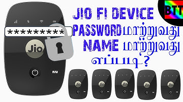 HOW TO CHANGE YOUR JIOFI DEVICE NAME & PASSWORD - BEST TAMIL TUTORIALS