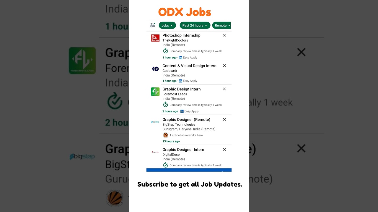 Urgent Hiring for Remote Graphic Designer Interns 