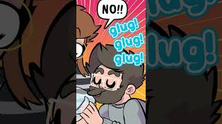 My cat won't let me drink! by Our Super Adventure #comics #cat #webcomics #cute #funny #animation