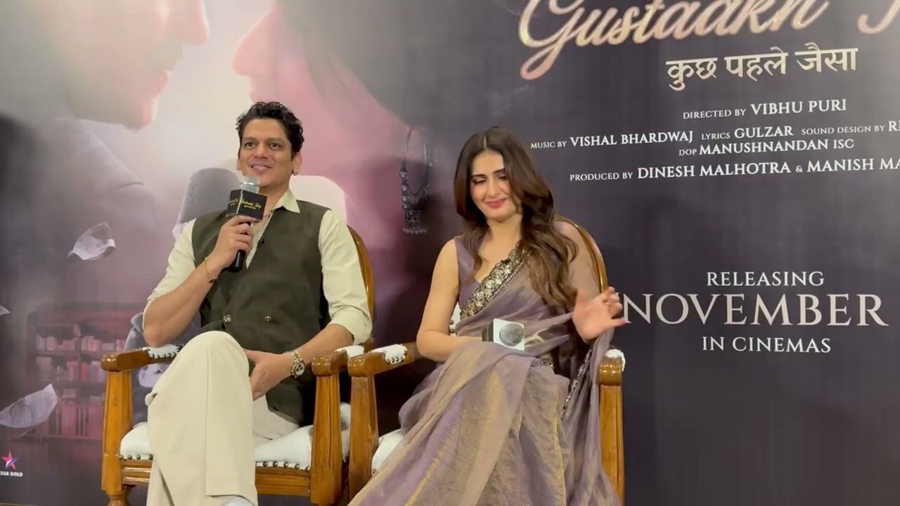 Film Gushtaq Ishq Press Conference and Interaction: Vijay Varma shayari on Tamanna and Fatima 😱