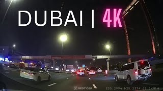 Dubai Frame Night Drive | Beautiful Dubai City Lights in 4K | UAE Nightlife Tour
