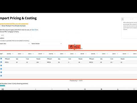 How To Import Cost/Resale Price Breaks