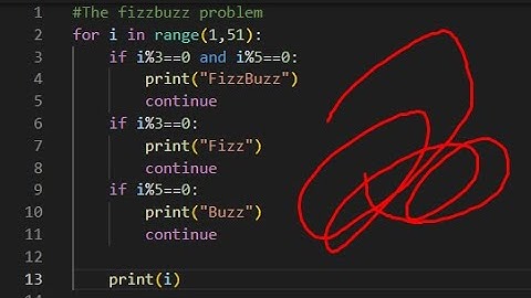 The Famous FizzBuzz Problem with Python For Loop