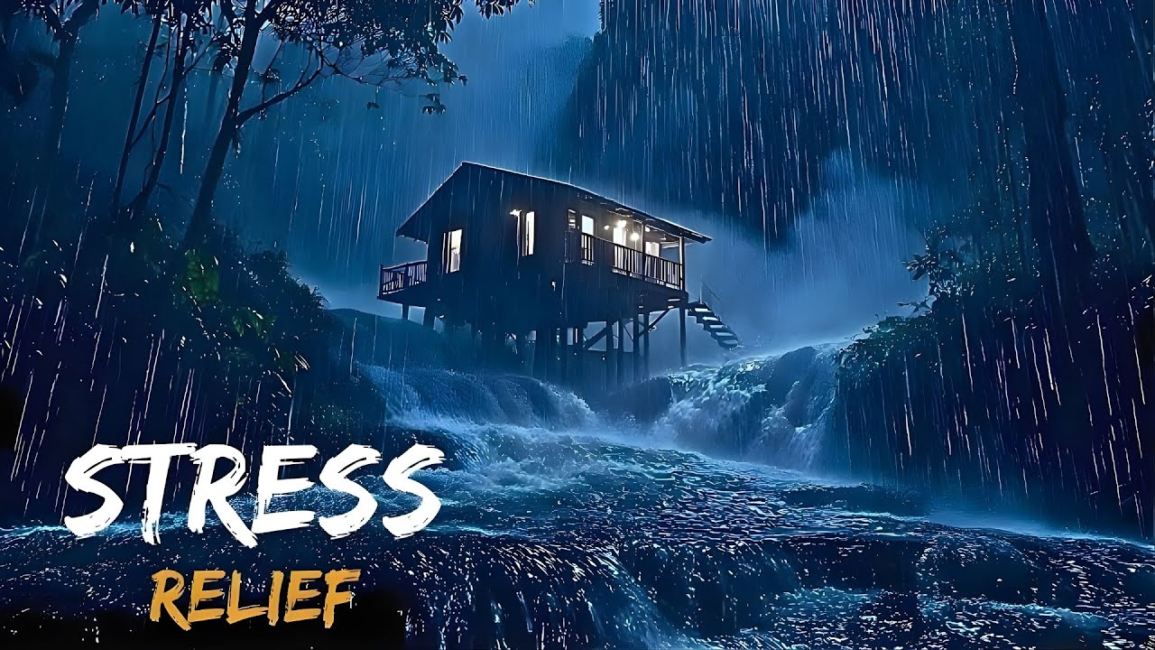 🌧️ Heavy Rain and Thunder Sounds for Sleeping 🌲 99% Sleep Instantly ⛈️