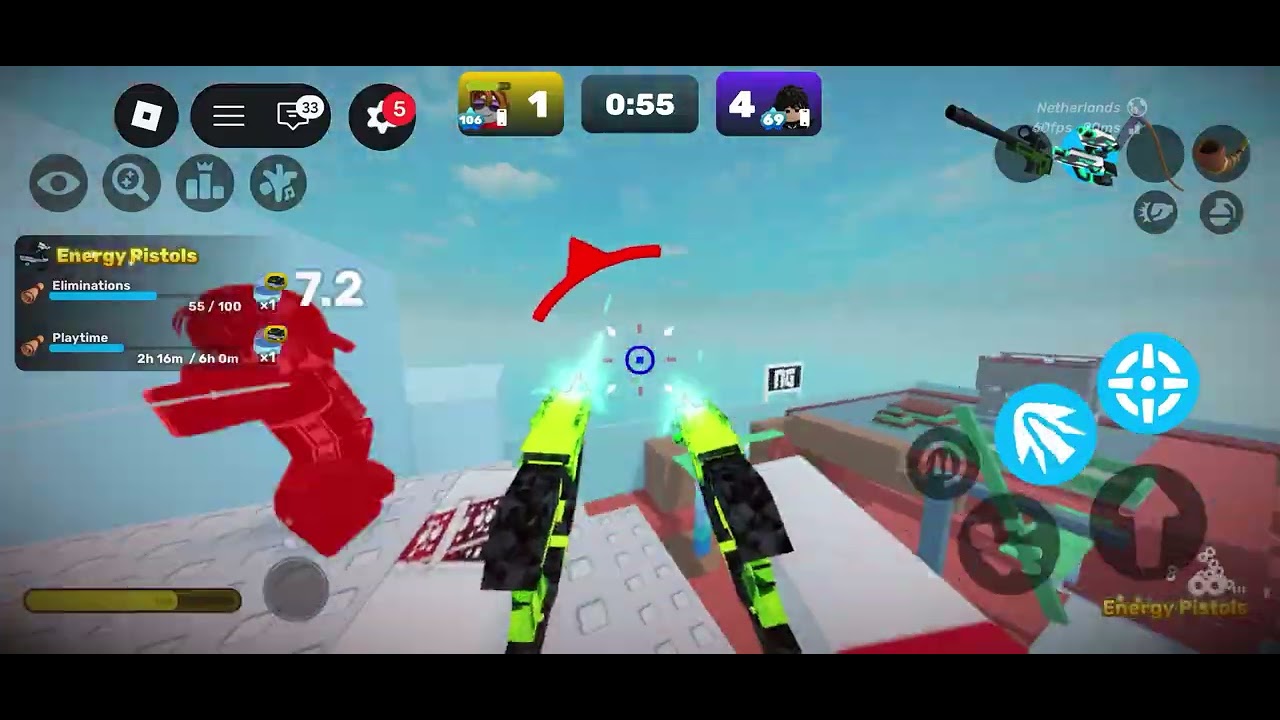 Me improving on my mob skill in Roblox rivals