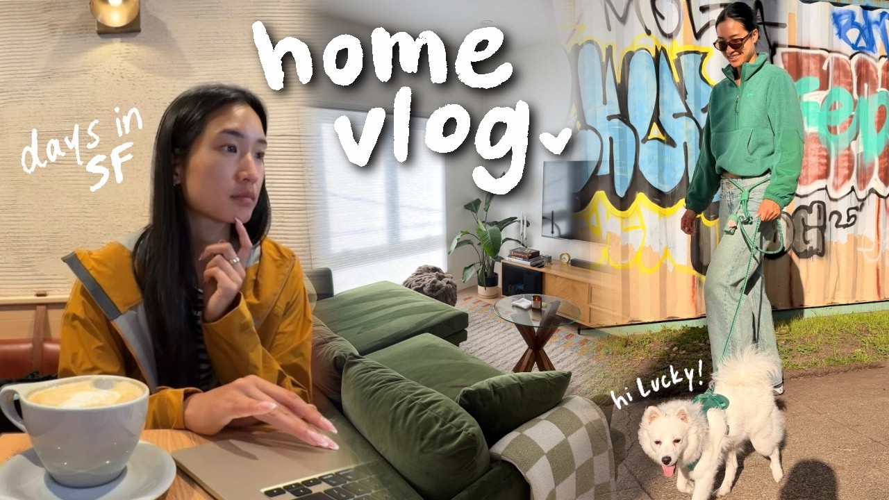 my simple life in San Francisco 🌁 puppy update, farmers market, work from cafe ⋆˙⟡
