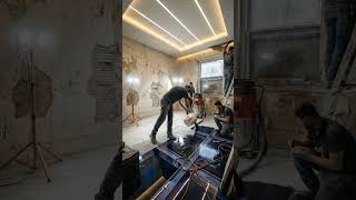 Glass Bridge Illusion Epoxy Floor Insane 3D Home Renovation #interiordesign #home #epoxy #epoxyfloor