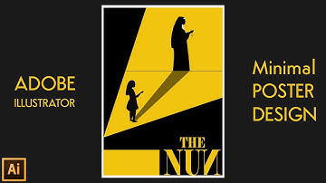 minimal movie poster design in illustrator | Silhouette Vector illustration | The Nun Minimal Poster