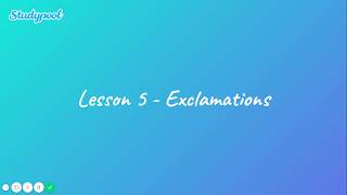 Studypool Grammar Lessons - Exclamations