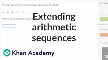 Extending arithmetic sequences | Mathematics I | High School Math | Khan Academy