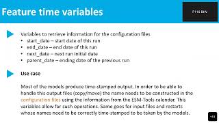 6.6 Time variables - ESM Tools Workshop