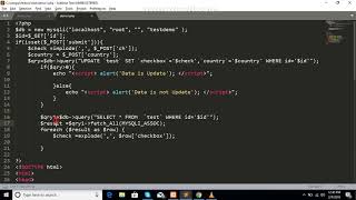 How To Edit Checkbox Value in php using mysql database in Hindi Part 2