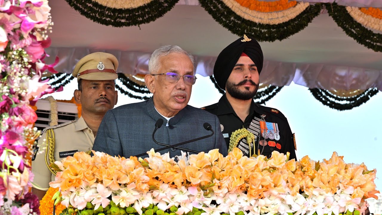 Hon'ble Governor of Andhra Pradesh participated in the 77th Republic Day celebrations  