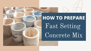 DIY Fast setting concrete mix for candle vessel ! (NO CEMENTALL)