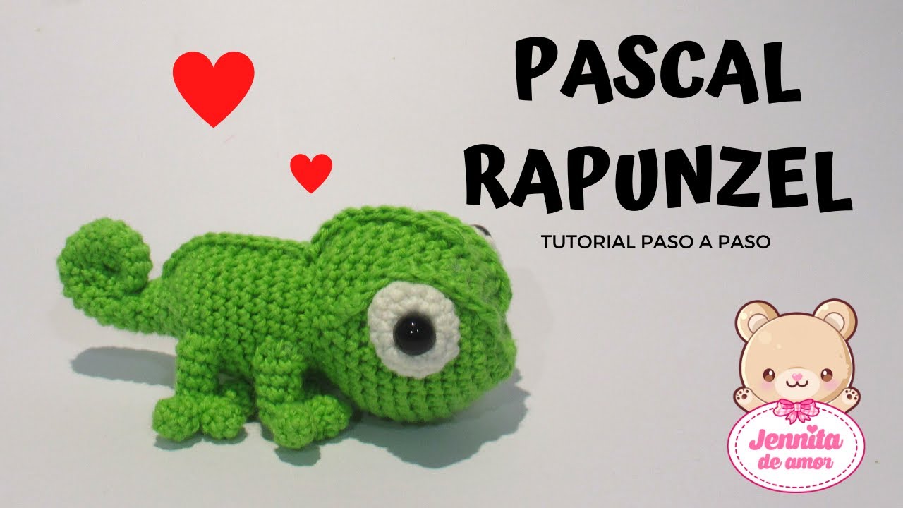 PASCAL Mascota de RAPUNZEL Amigurumi Tutorial paso a paso (Patrón en  Descripción) 