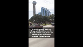 Visitors gather at site of JFK assassination, 62 years after the transformative event