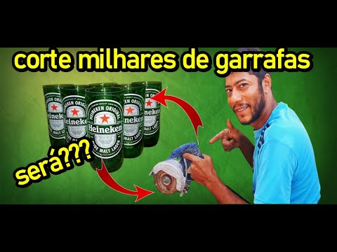cortando garrafas de vidro