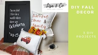 DIY Fall Decor | 3 DIY Projects